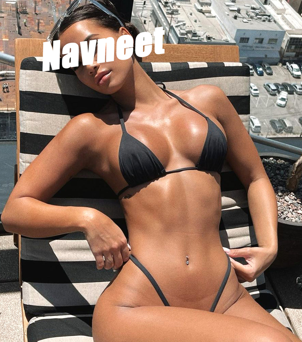 Navneet Halter String Triangle Bikini Top for Women Sexy Brazilian Swimsuit Bathing Suit Swim Top