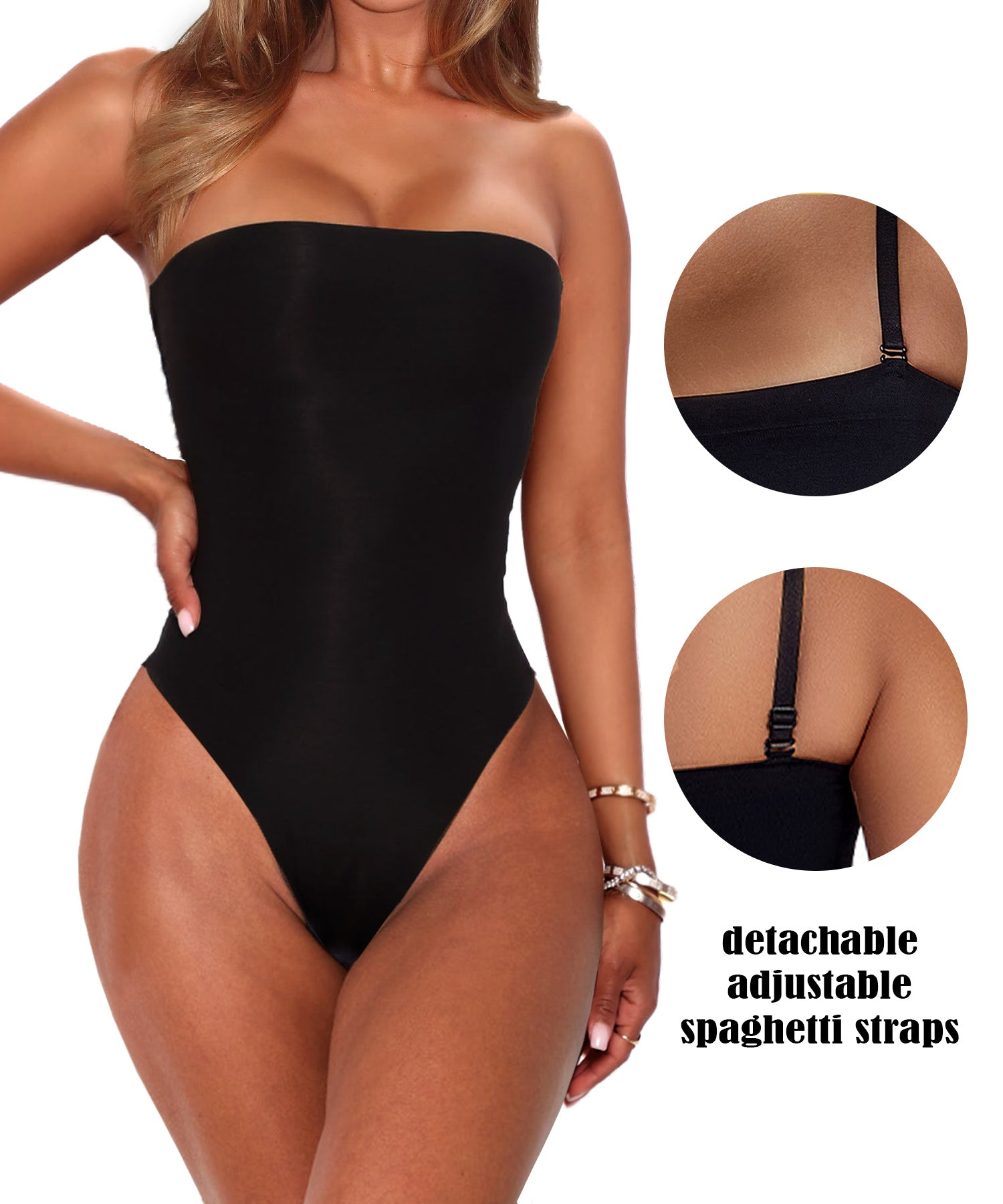 Navneet Women Tube Top Bodysuit Shirt Strapless Sleeveless Body Suits One Piece Leotard