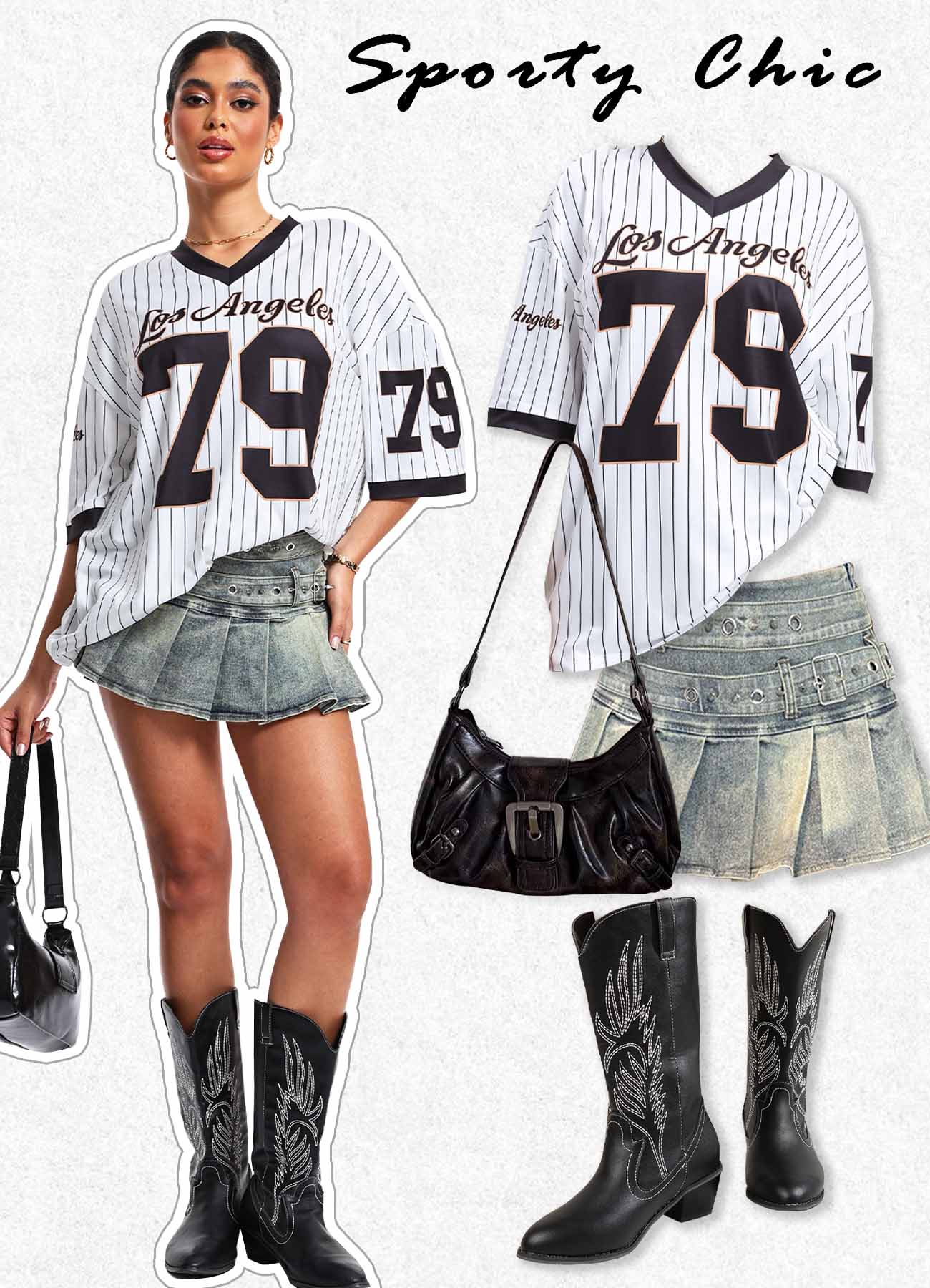 Navneet Y2K Jersey Shirts for Women Oversized Striped Number Graphic Baggy T Shirts Streetwear Tee Tops