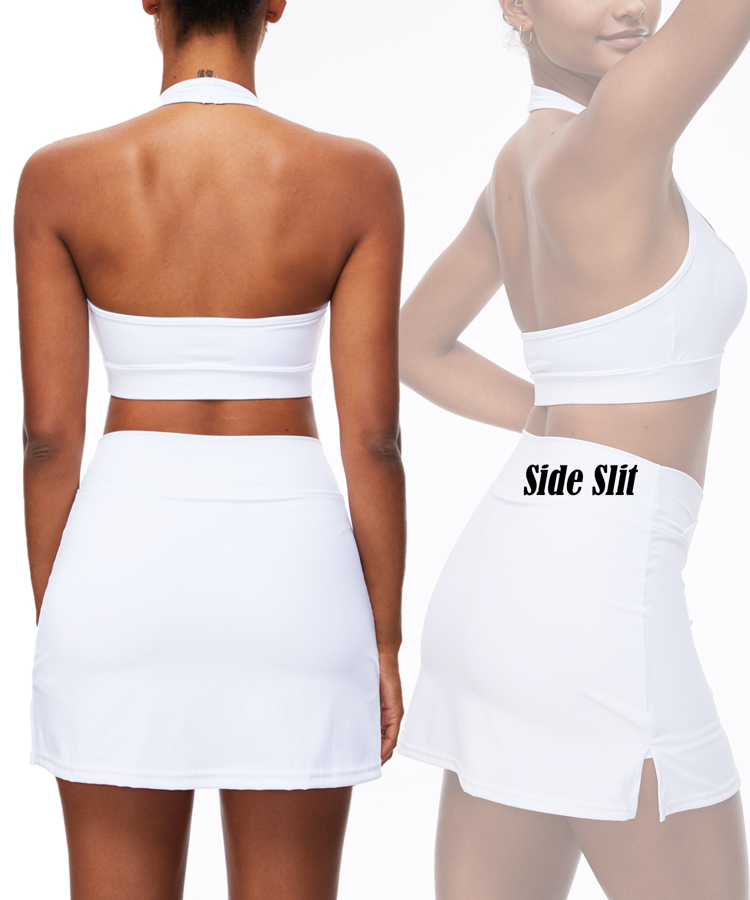 Navneet Women High Waisted Bodycon Golf Tennis Mini Skirt with Shorts Pickleball Workout Athletic Mini Skorts